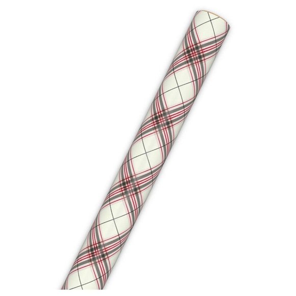 Hallmark Wrapping Paper Christmas Red Black Plaid Roll 35 sq ft Holiday … - Picture 2 of 2